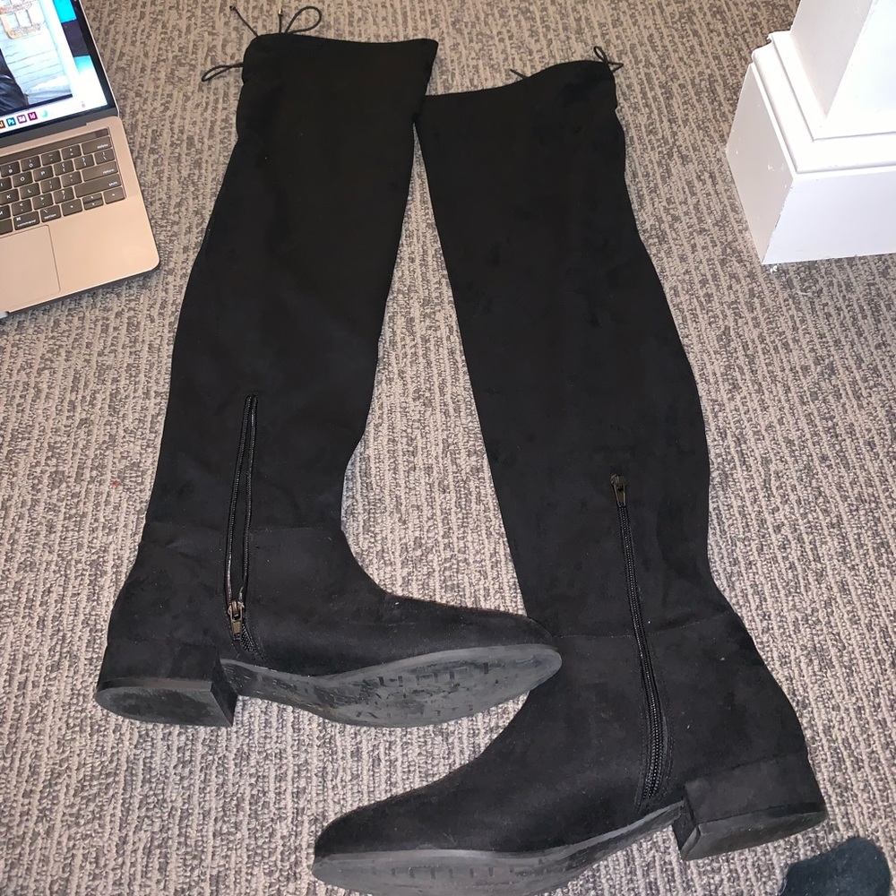 Black over the knee boots